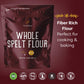 PuroRaw Whole Grain Spelt Flour, Non-GMO, 32 Ounce (2lbs), All Natural, Product of Canada