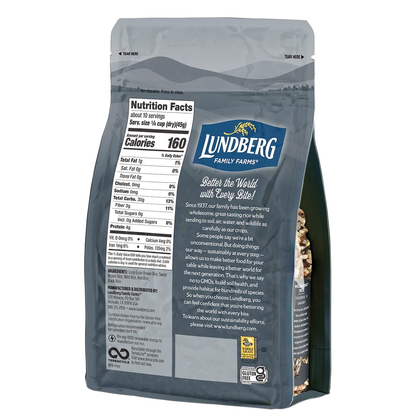 Lundberg Organic Wild Blend Rice - Wild Rice Blended With Long Grain Brown Rice, Sweet Brown Rice, Red Rice, And Black Rice, Certified Gluten-Free Rice, Pantry Staples, 16 Oz (Pack Of 6)