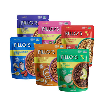 Fillo'S Ready To Eat Beans & Lentils Variety Pack | Black Beans, Lentils, Pinto Beans, Mayocoba Beans | Gluten-Free, Preservativ