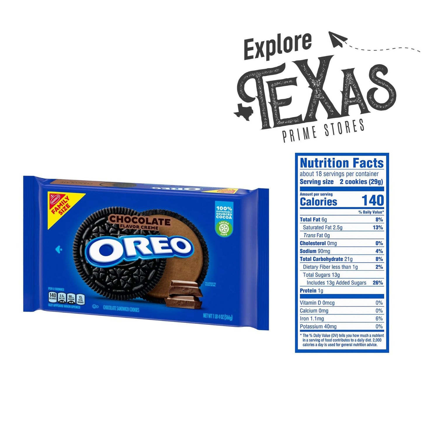 Oreo Flavored 4- Pack Of Chocolate Creme Sandwich Cookies, Family Size Pouch 17 Oz + 1 Freebie By Lavinia Essentials