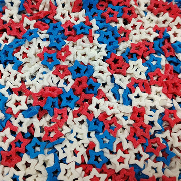 Homankit Patriotic Sprinkles Fourth of July Red White and Blue Edible Star Sprinkles for Baking Cake Cupcake Toppers Cookie Donu