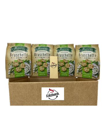 All Natural Bruschette Bruschetta Vegan Cracker Bruschettini Chips 4 PACK (5oz, Sour Cream And Onion)