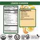 Bearded Brothers Organic Vegan Protein Energy Bars, Lemon Cashew, Gluten Free, 12 Count