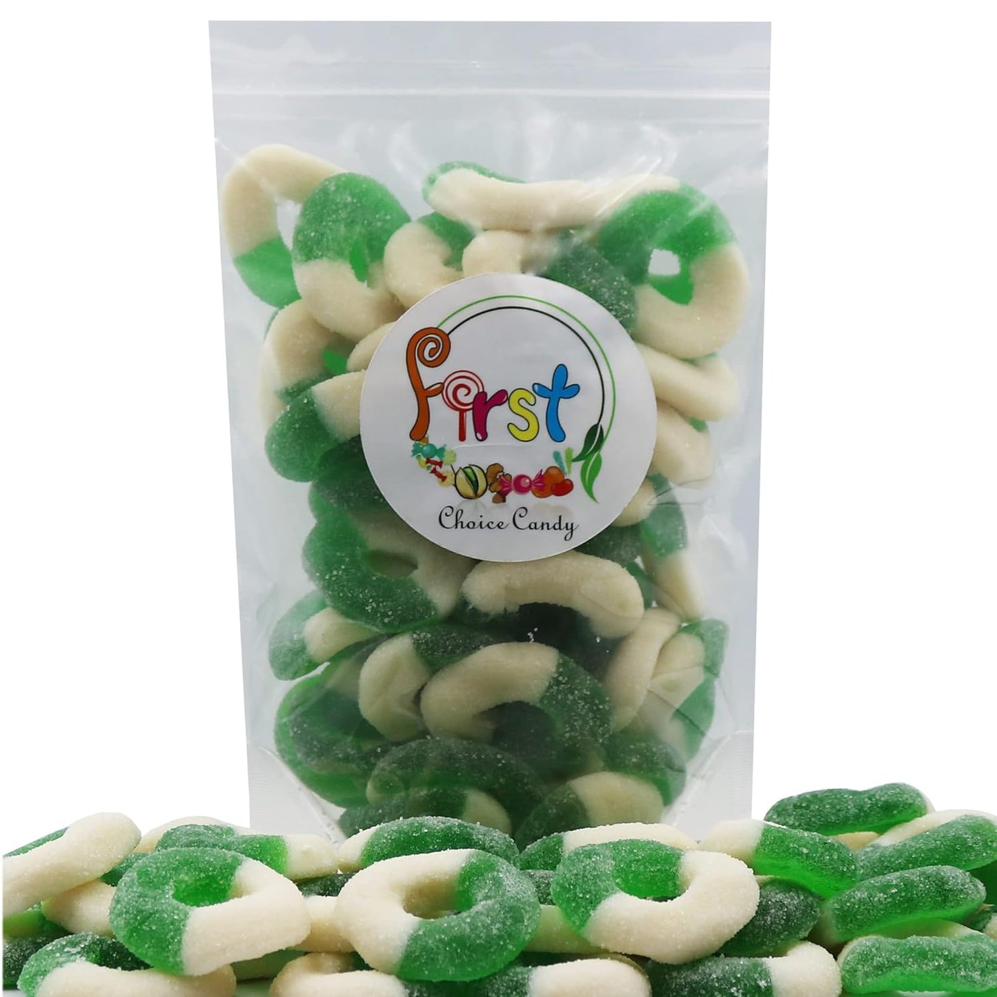 Firstchoicecandy Gummy Rings (Green Apple, 2.2 Pound (Pack Of 1))