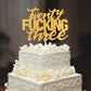 Twenty Three Gold Glitter Cake Toppers 23 Years Old 23Rd Birthday Anniversary Party Decorations Supplies