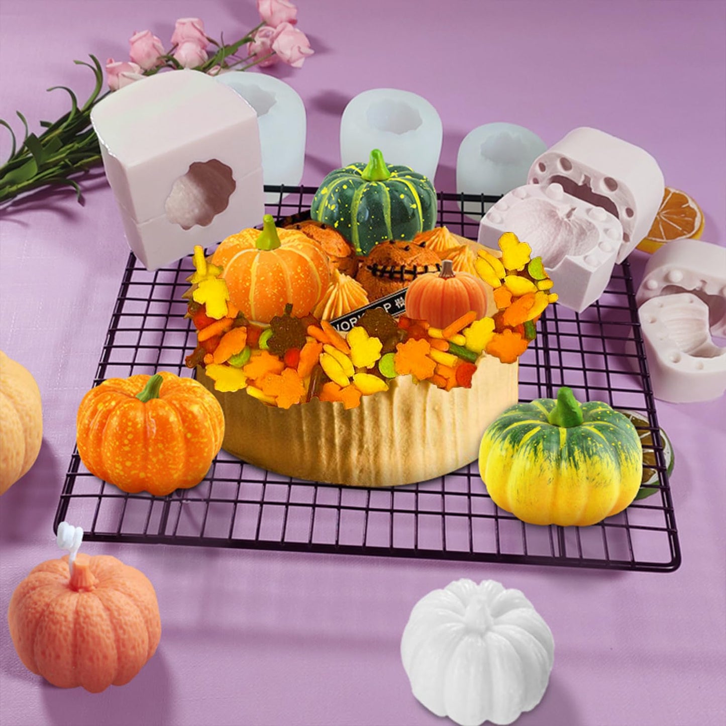 Sentovac Thanksgiving Autumn Sprinkles Edible Maple Leaves Fall Confetti Sprinkles for Cake Decorating Cookie Cupcake Topper Bak