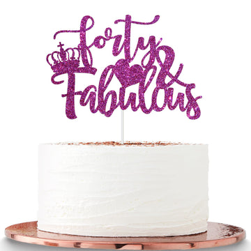 Grehge Purple Glittery Forty & Fabulous
