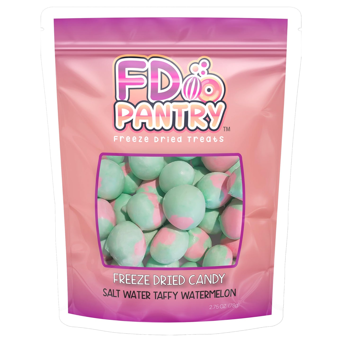 Freeze Dried Candy - Freeze Dried Salt Water Watermelon Taffy Treats (Watermelon 2.75 oz)