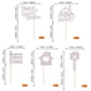 Rssta i Cupcake Toppers 30 Pack Silver Glitter Paper Key Housewarming Decorations Model XM082-silver
