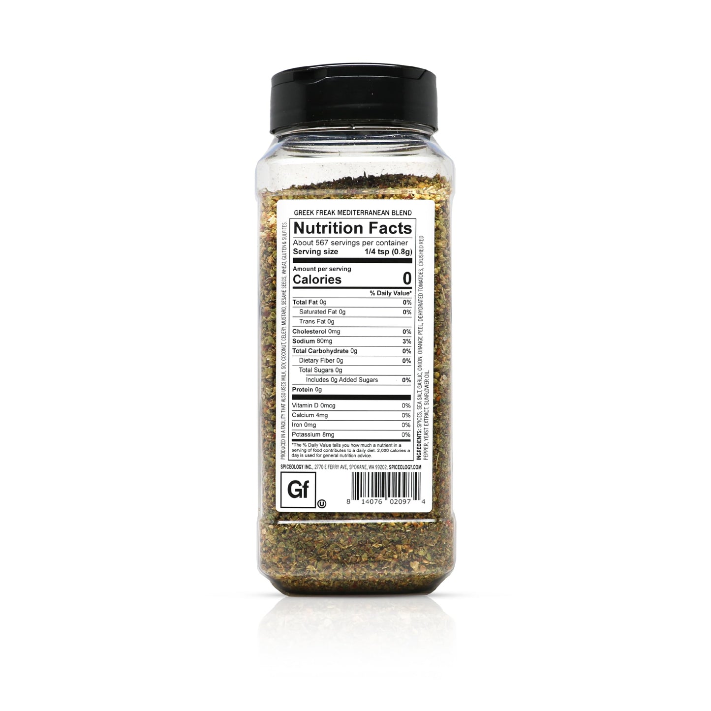 Spiceology - Greek Freak Mediterranean Spice Blend - All-Purpose Rubs, Spices and Seasonings - Use On: Chicken, Chickpeas, Beef,