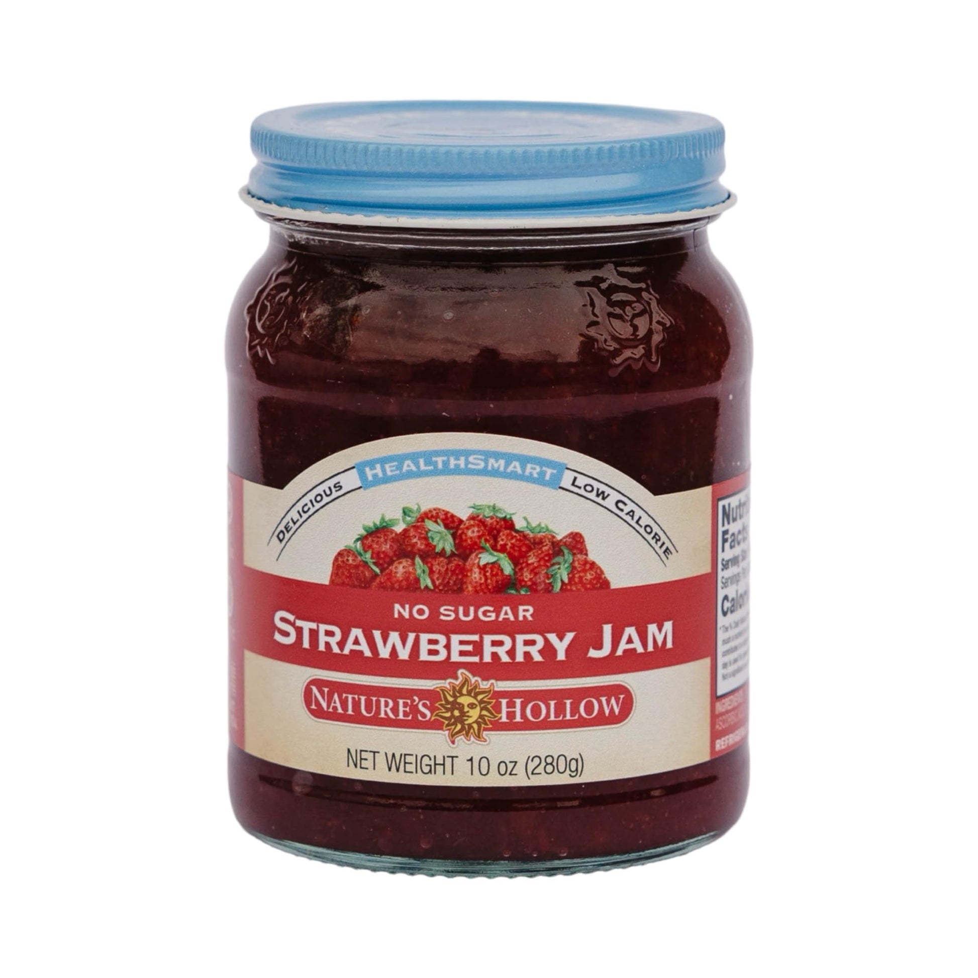 Natures Hollow Strawberry Jam, Sugar Free, Low Cal, Vegan, Gluten Free, 10oz