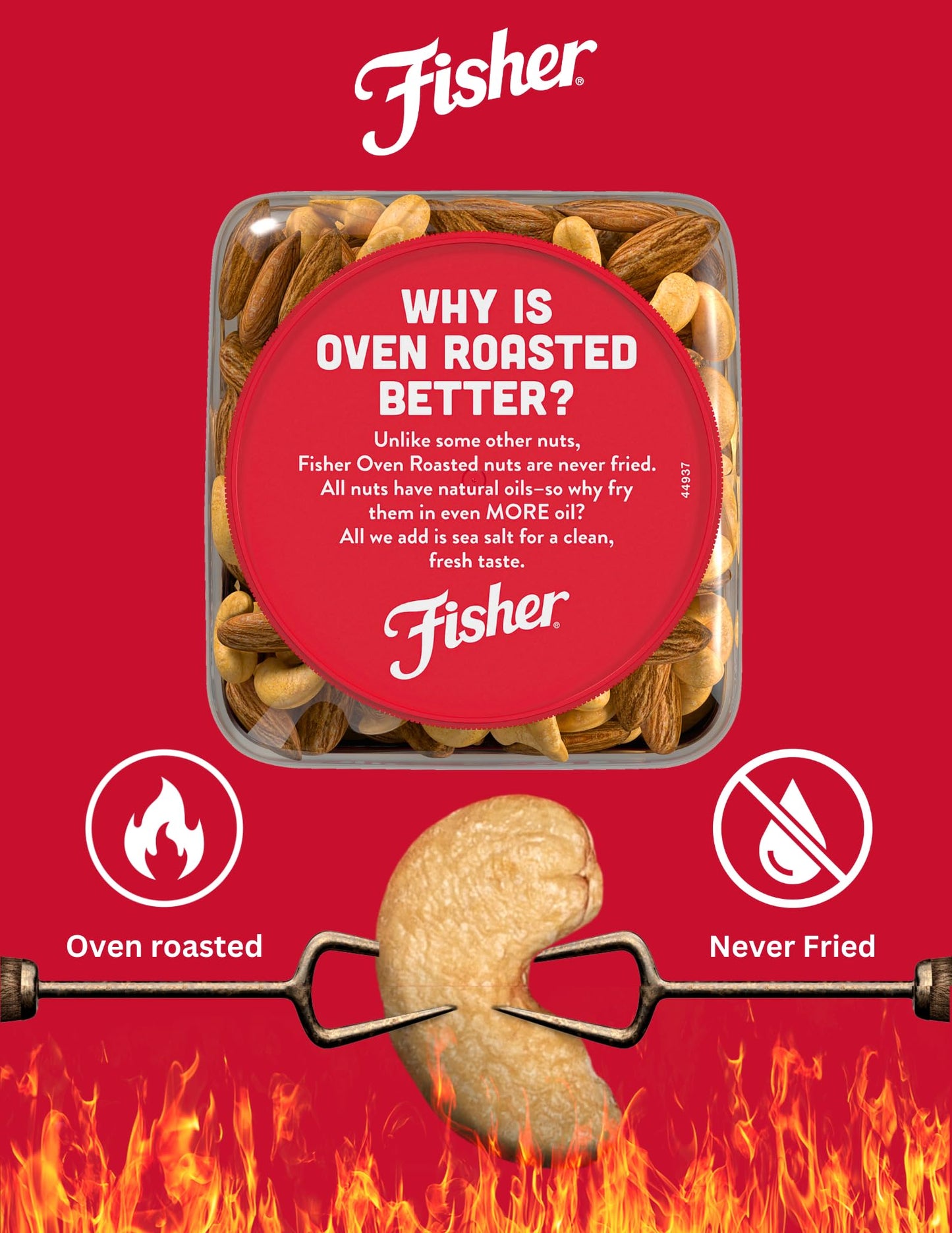 Fisher Oven Roasted Almond & Cashew Blend, Gluten Free Trail Mix, 24 Ounces, No Added Oil or Preservatives