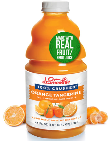 Dr. Smoothie 100% Crushed Orange Tangerine - No Added Sugar, Made with Real Fruits/Fruit Juice - Vegan, No Artificial Colors or 