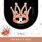 12 Pieces Crown Cake Topper Mini Baby Crown Tiny Queen Crown Small Princess Headpiece Cake Decoration For Women Lady Girl Bridal