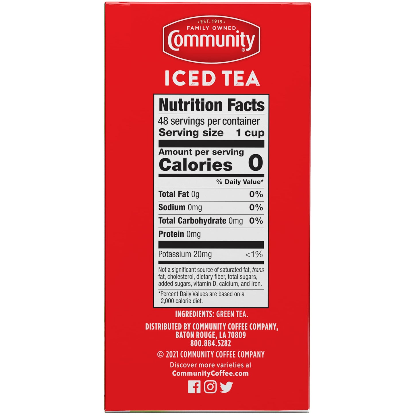Community Coffee Green Tea Bags, 48 ct., (Pack of 6)