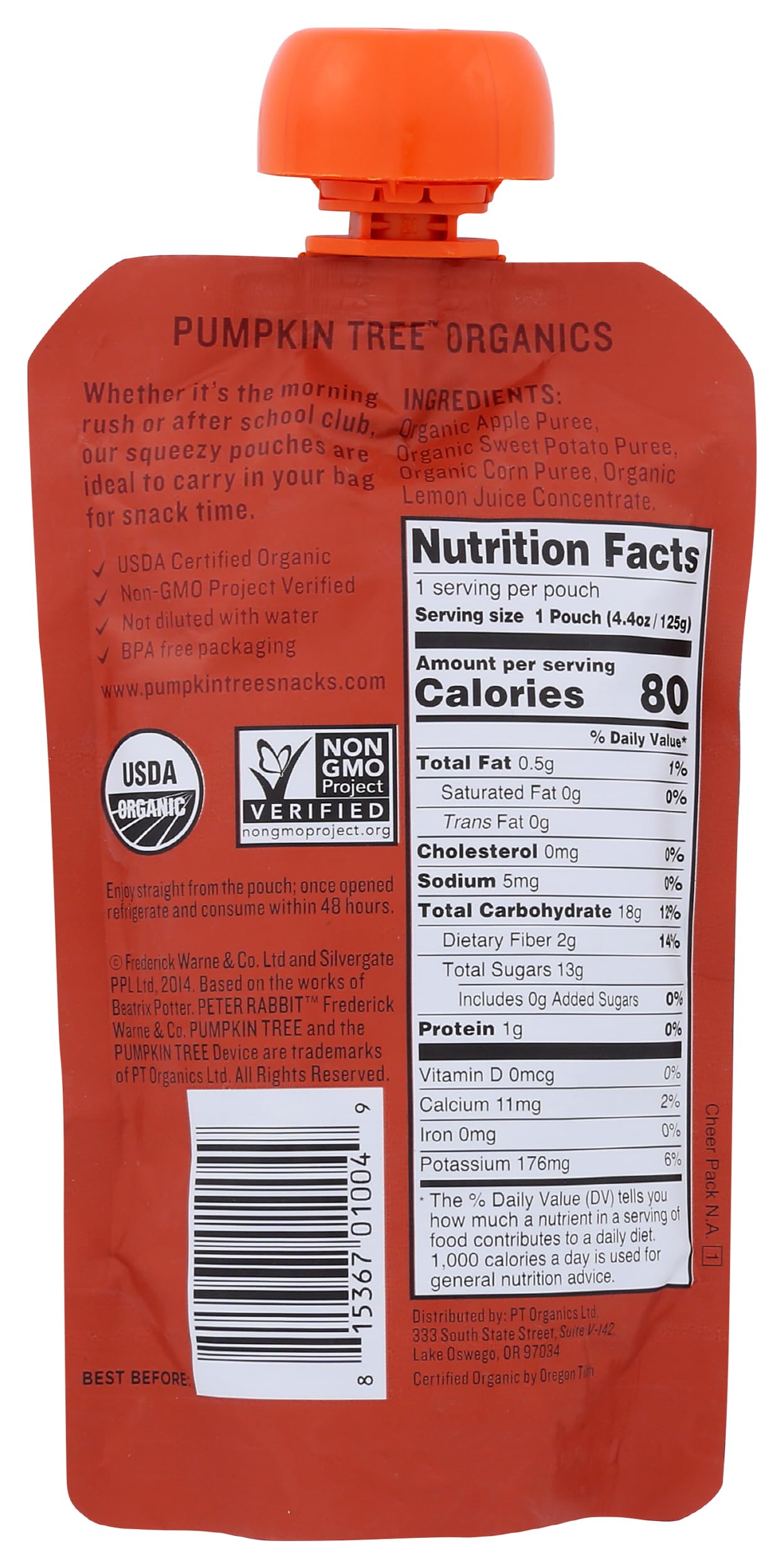 Peter Rabbit Organics Baby Sweet Potato Corn Apple, 4.40 Oz