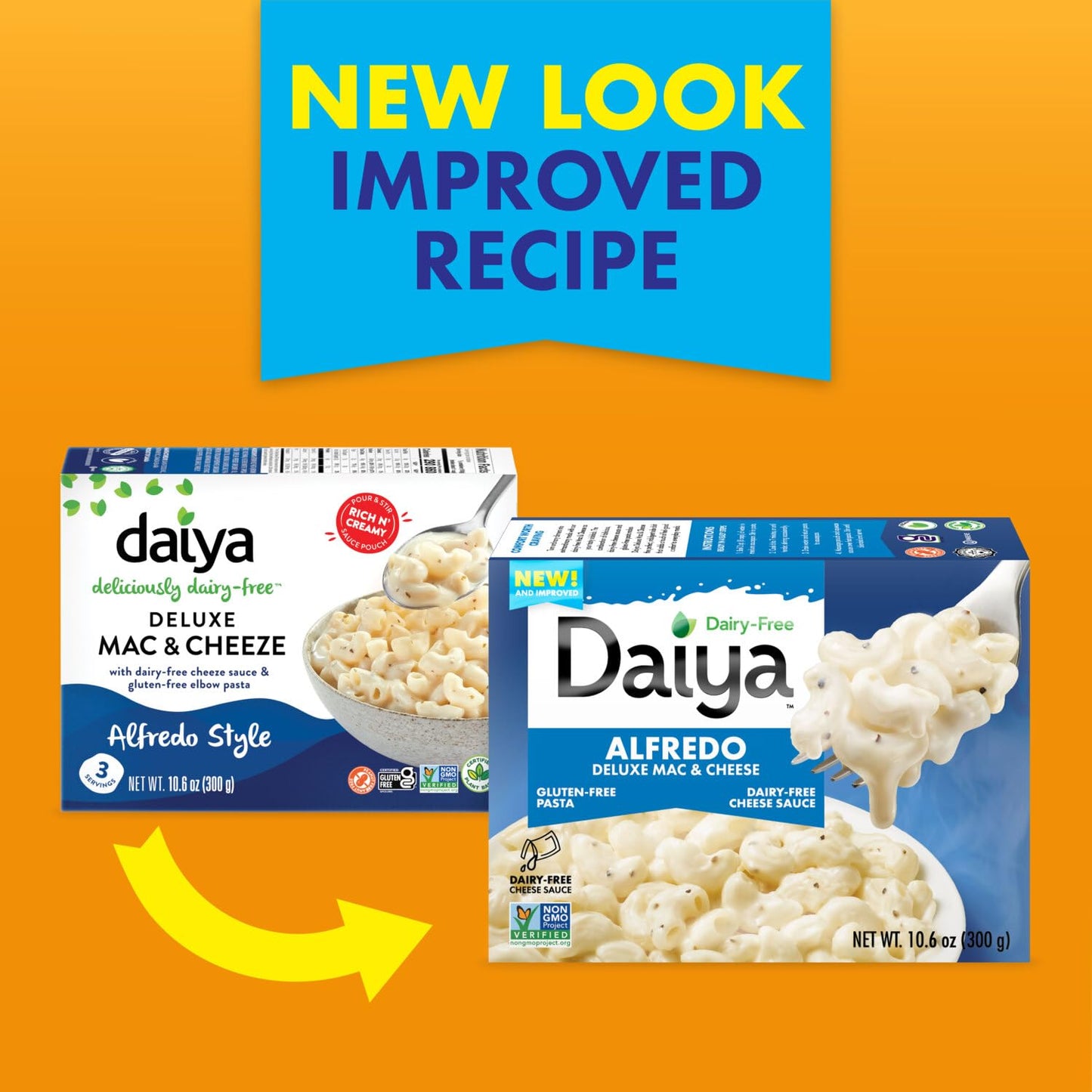 Daiya Dairy Free Gluten Free Alfredo Deluxe Mac & Cheese, Vegan Plant Based Rice Pasta, 10.6 Oz (Pack Of 8)