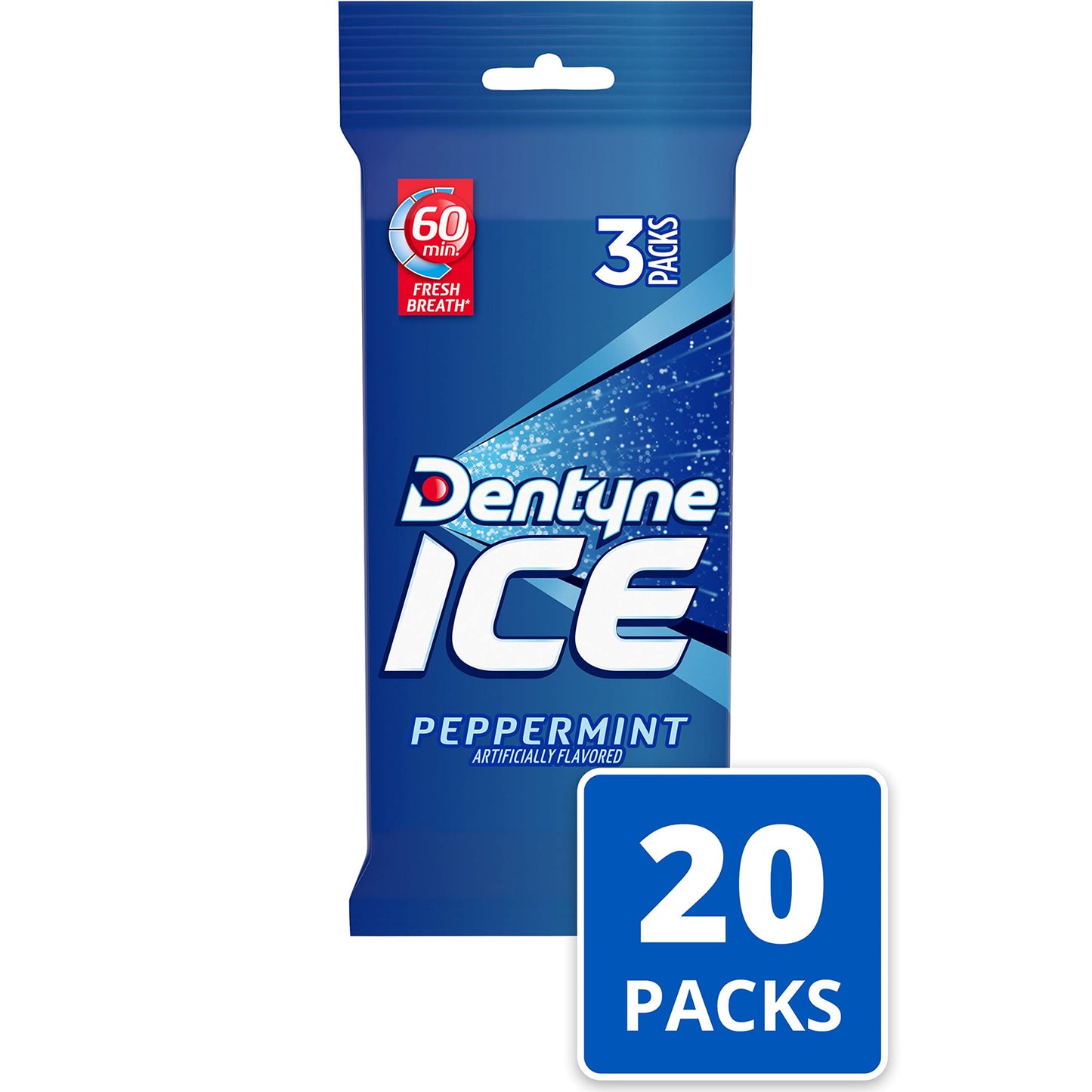 Dentyne Ice Peppermint Sugar Free Chewing Gum, 60 Packs Of 16 Pieces (960 Total Pieces)