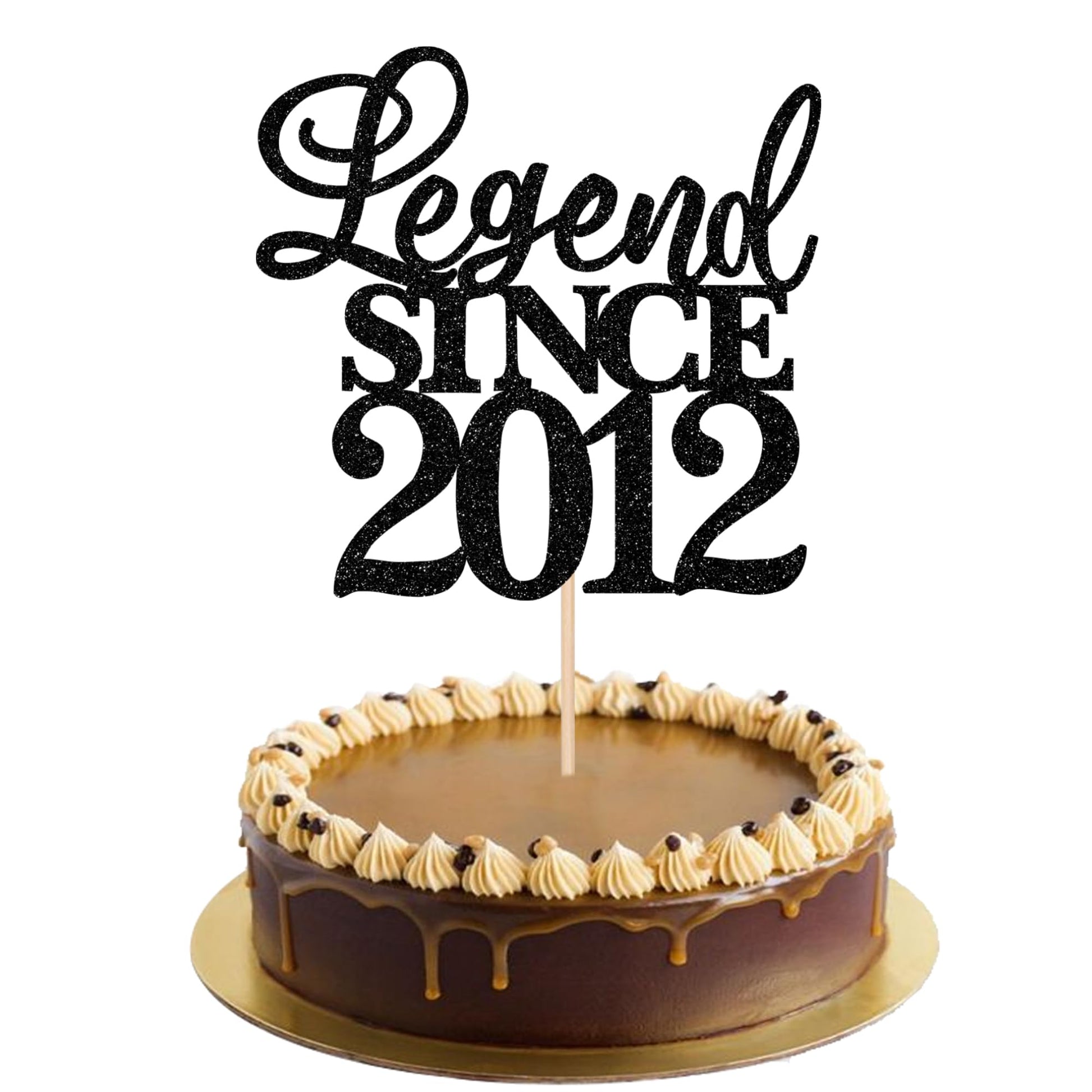 Rsstarxi Cake Topper Glitter Happy 13th Birthday Decoration - Black