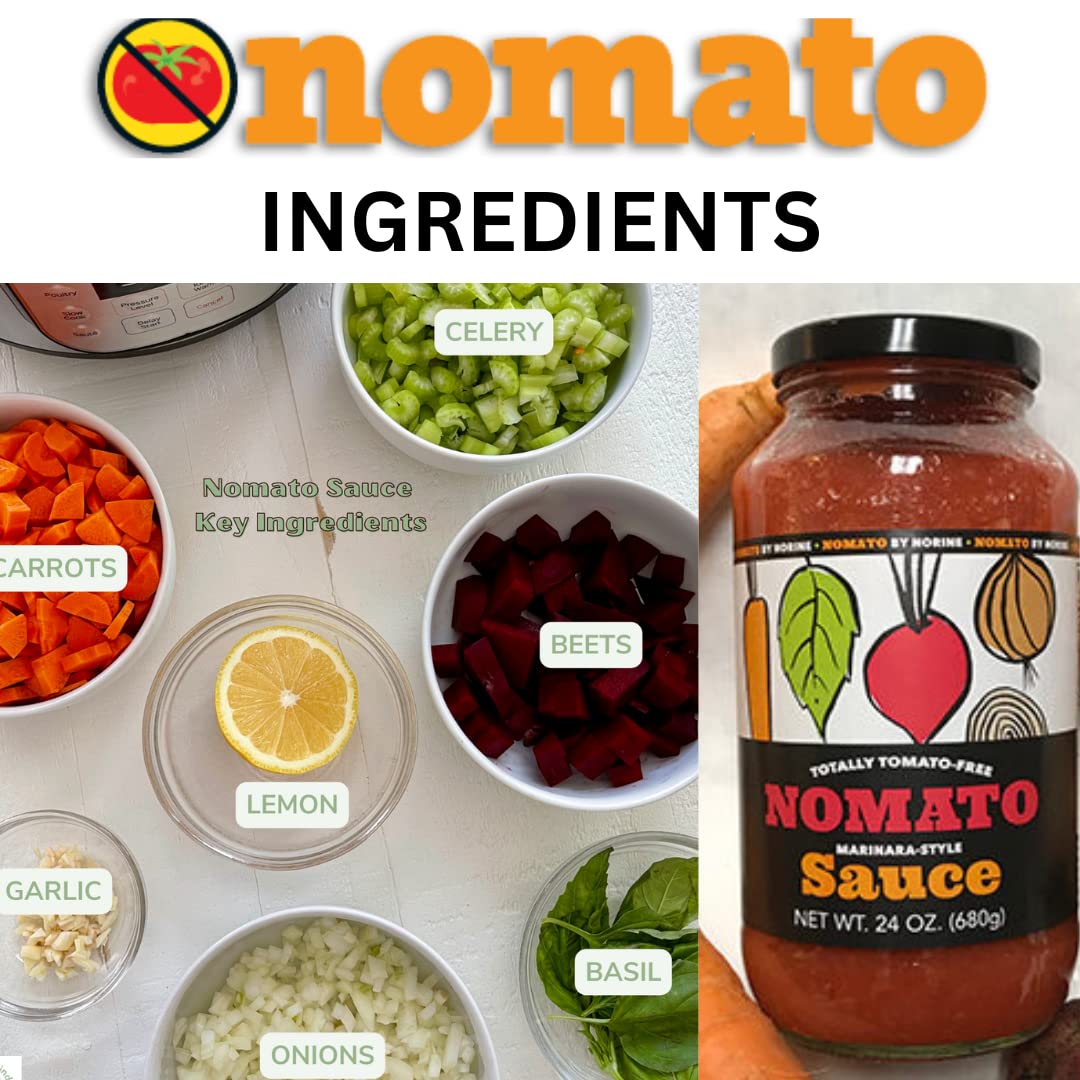 Nom (Nomato Sauce - 2 Pack) |Tomato Free | Gluten Free| Nut Free |Dairy Free | Perfect For Pizzas, Soups, Chili, Stews, Pasta, B