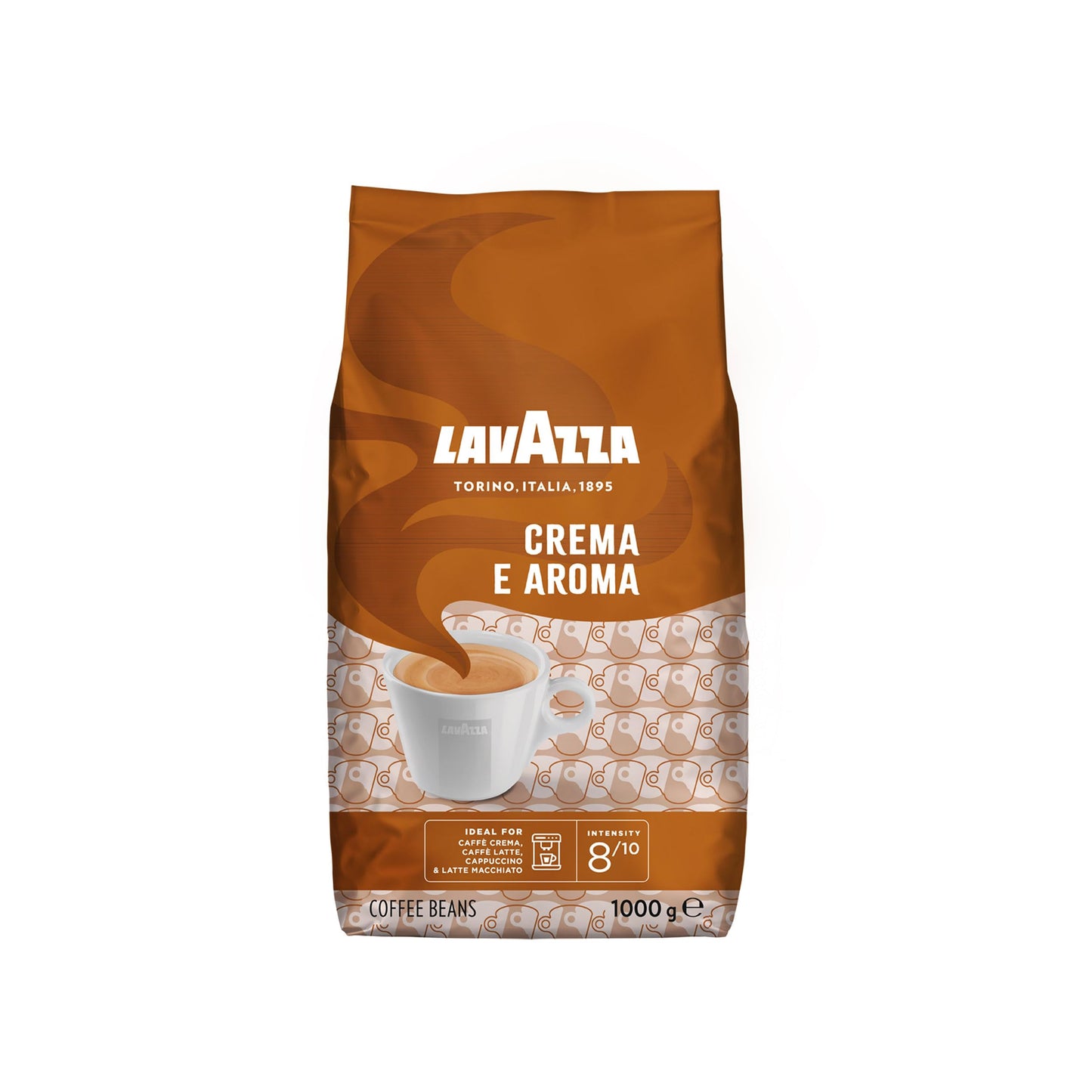 Lavazza Crema E Aroma Coffee Beans, 6 x 1000g, 2.2 lb Pack, Rich Flavor, Model 2540