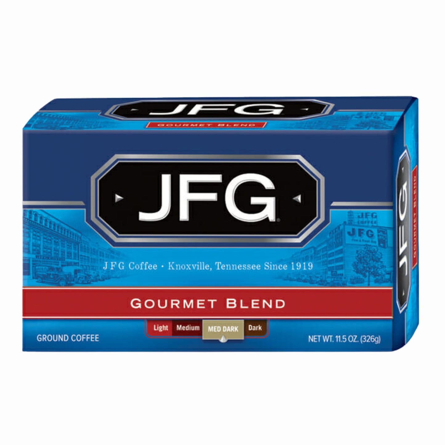 JFG Gourmet Blend Medium-Dark Roast Ground Coffee, 11.5oz Bag (Pack of 4)