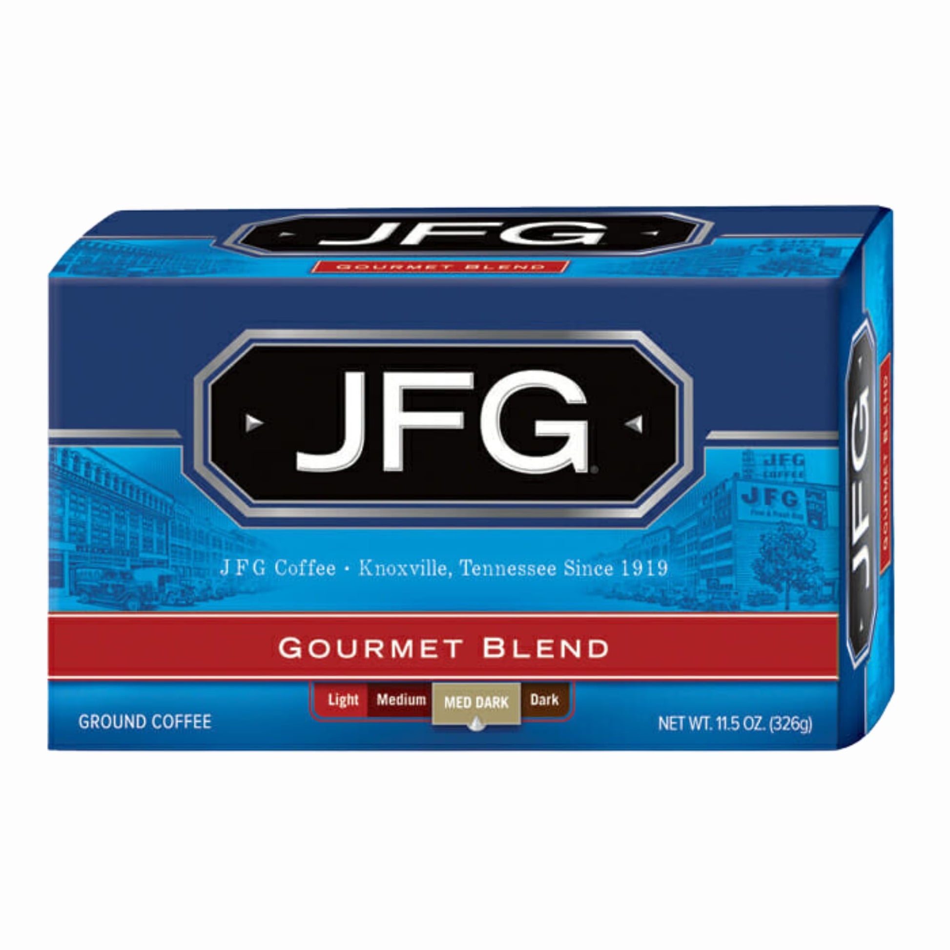 JFG Gourmet Blend Medium-Dark Roast Ground Coffee, 11.5oz Bag (Pack of 4)