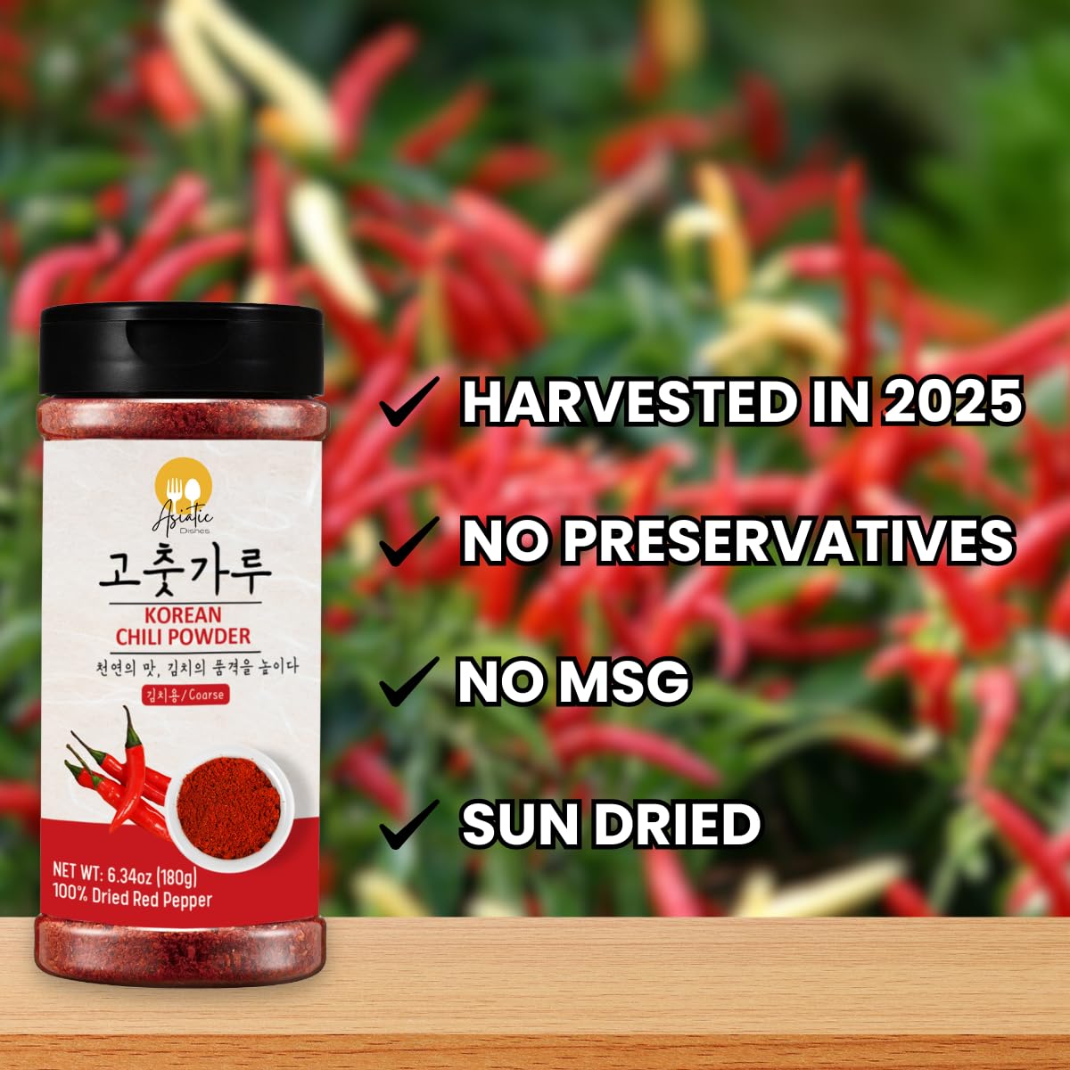 Premium Gochugaru Korean Red Pepper Flakes - 100% Asian Sun-Dried Chili Flake For Kimchi, Stews, And Versatile Cooking - 6.34Oz