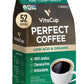Vitacup Perfect Low Acid Coffee Ground, Usda Organic & Fair Trade, Mycotoxin Free, Dark Roast Guatemala Single Origin, Clean & Pure, 20 Ounces, 52 Servings