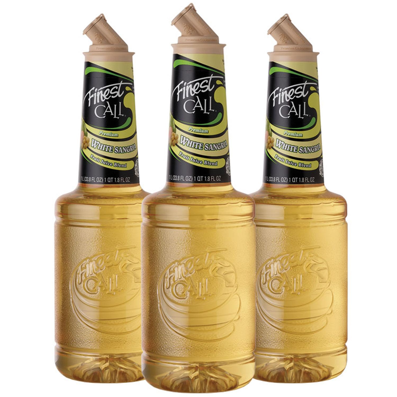 Finest Call Top-Grade White Sangria Drink Mix  1 Liter Bottle (33.8 Fl Oz)  Pack Of 3