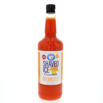 Hypothermias Shaved Ice Syrup Concentrate - Dreamcicle Flavor - 32 Fl Oz Quart - Makes 8 Gallons - Unsweetened