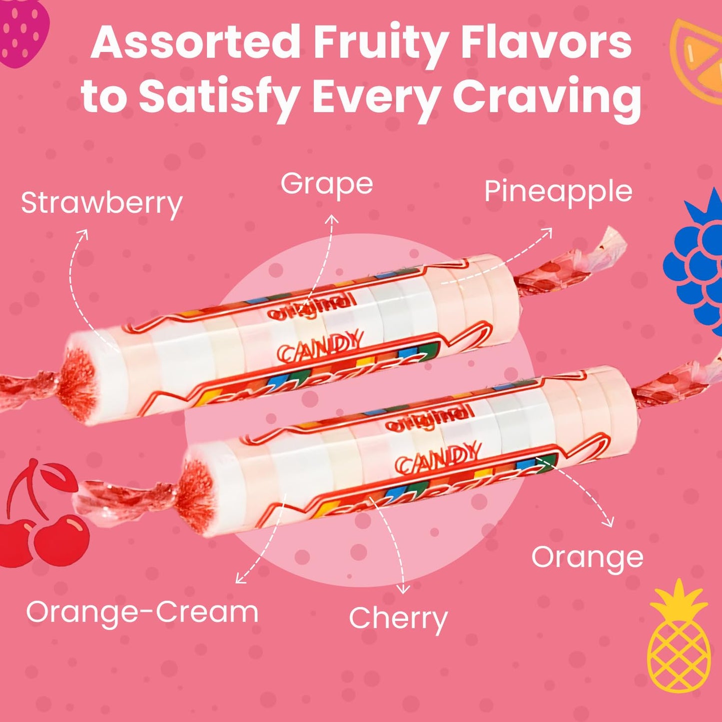 Smarties Candy Bulk Rolls Original Flavor - Gluten & Vegan Free - Classic Sweetness From Family Owned Company Since 1949  Peanut Free & Dairy Free - Perfect Halloween Candy - 3 Pound Bag
