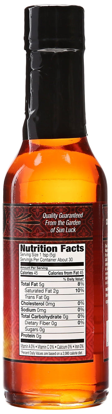 Sun Luck Oil, Hot Chili, 5-Ounce Glass Bottle (Pack of 6)