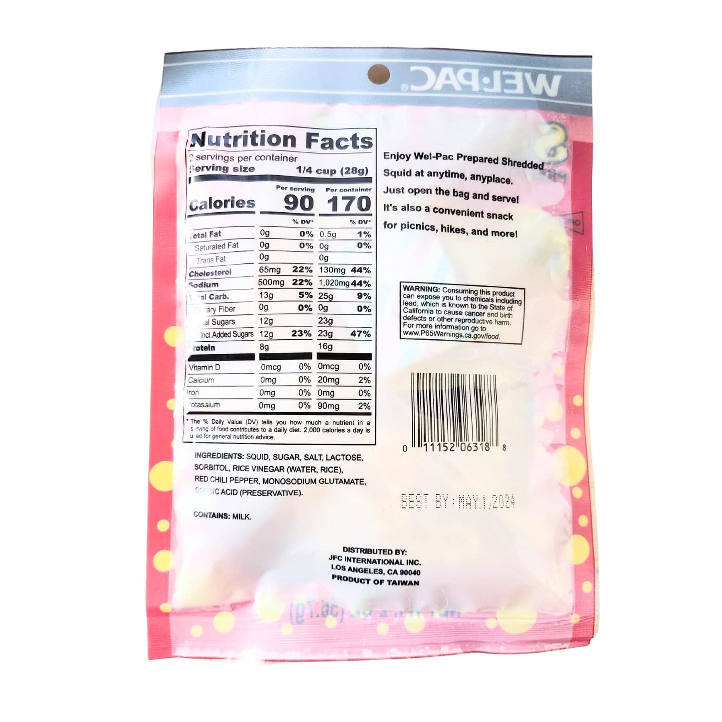 Wel Pac Saki Ika Prepared Shredded Squid 2Oz (56.7) Bag (2 Packs) With 2 Gosutoys Stickers
