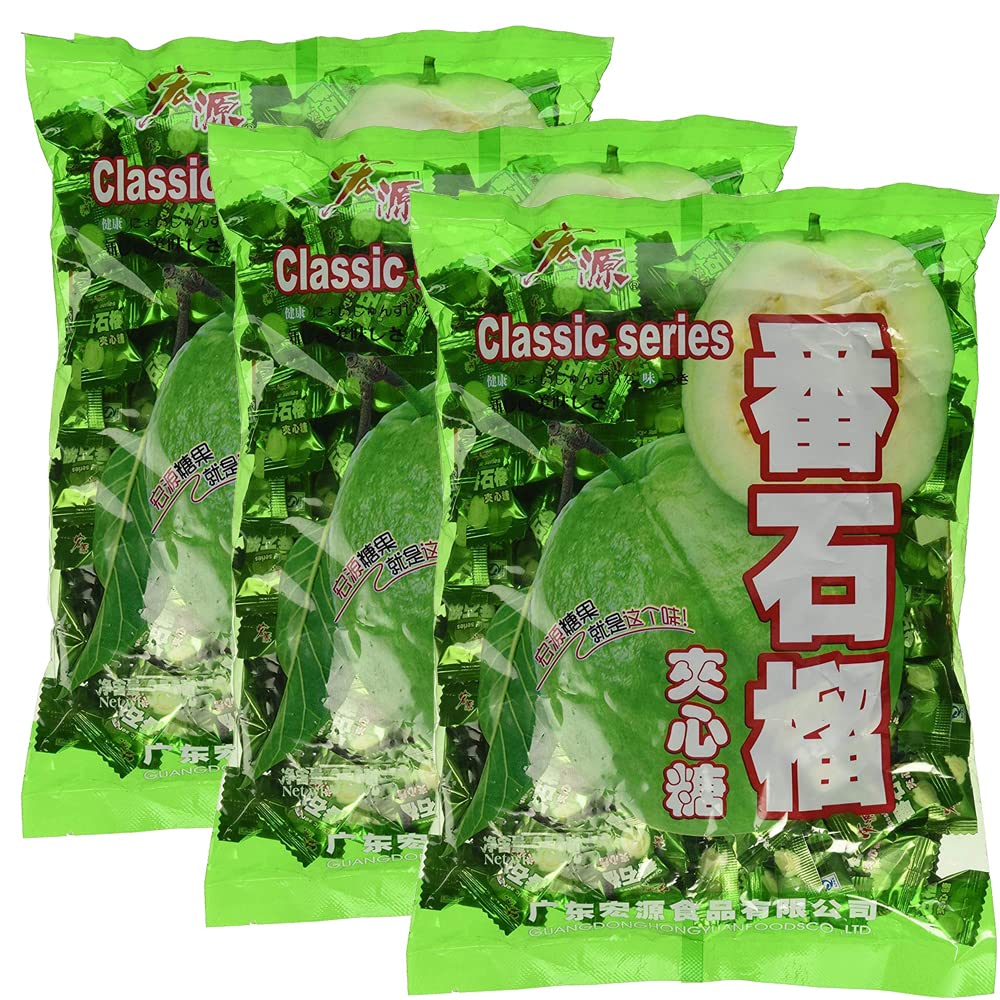 Hong Yuan Guava Classic Hard Candy 12.3 Oz/350 Grams (Guava, 3Pack)