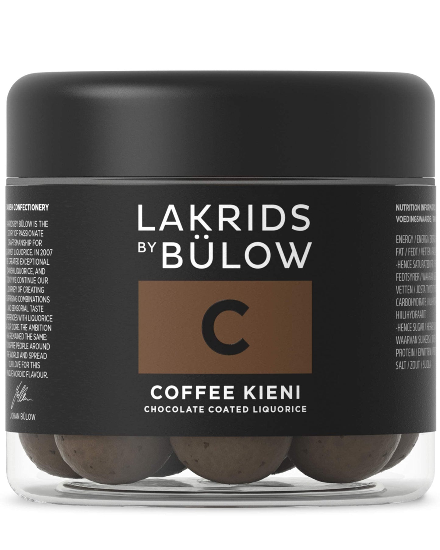 Lakrids By Blow - C - Coffee Kieni - 4.4 Oz - Chocolate Coated Gourmet Licorice - Authentic Scandinavian Candy Produced In Denma