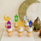 36 Pcs Eid Mubarak Cupcake Topper Star Moon Lantern Castle Theme Supplies For Muslim Islamic Eid Mubarak Festival Celebration Pa