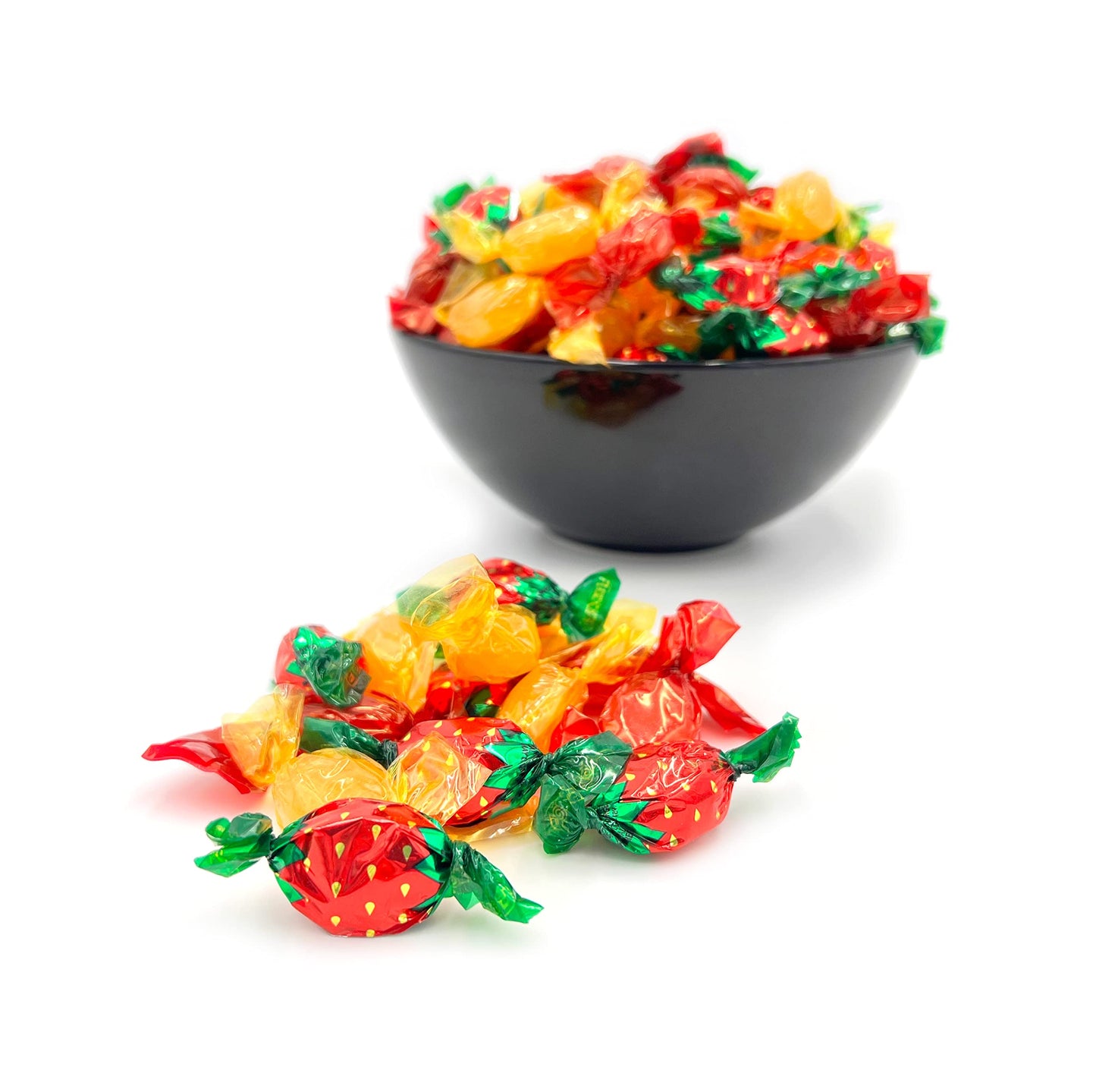 Hard Candy Assortment | 1 Pound Bag | Butterscotch, Cinnamon, Strawberry Bon Bons - Approx. 85 Count