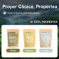 100% Propertea Organic Green Tea Bags, 100 Count Eco-Friendly Tea Bags, Classic Taste, Caffeinated, Rich In Antioxidants, Resealable Pouch