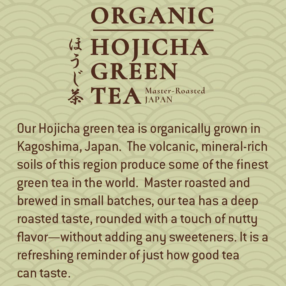 Tejava Origins Hojicha Green Iced Tea  12 Pack  1 Liter Glass Bottles  Unsweetened  USDA Organic  Non-GMO  Kosher  No Sugar or Sweeteners  Brewed in Small Batches