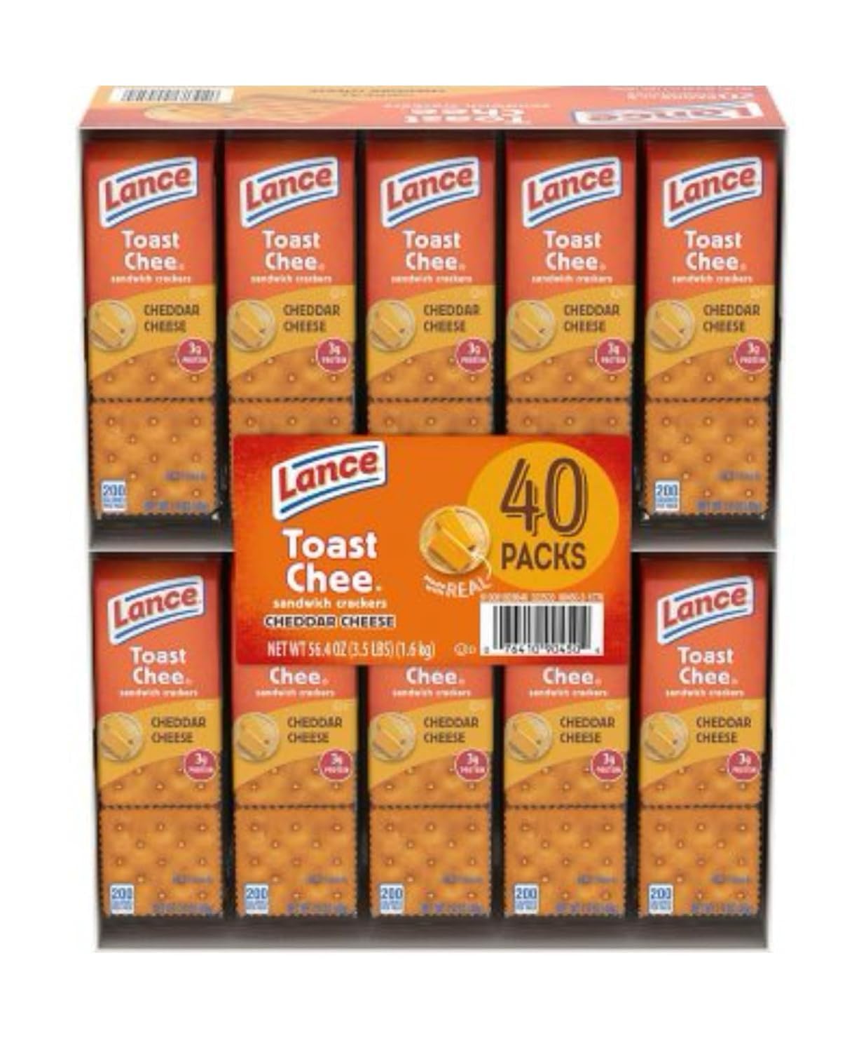 Generic Lance ToastChee Cheddar Cheese  ers, 1.41 oz. (40 ct.), 2 Packs of 20, Total 56 oz.