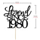 Migeaks Legend Since 1980 Cake Topper 44Th Birthday Happy Birthday Cake Topper Men And Women Cheer 44 Years Old Handmade Black G