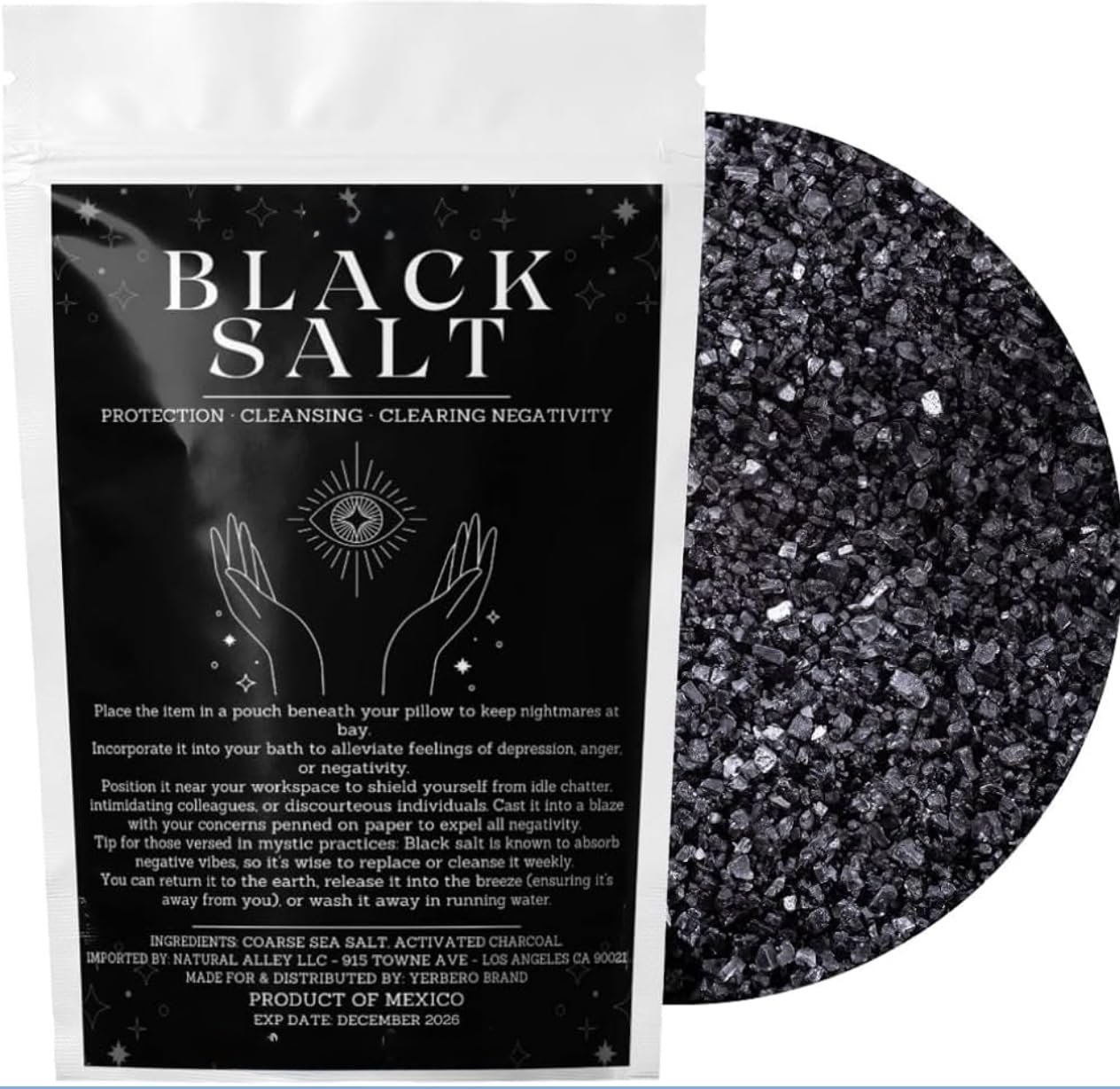 Black Salt For Protection Essential Wiccan & Witchcraft Supplies For Rituals  Spells  And Purification - Top-Grade Sal Negra For Brujeria  Spiritual Cleansing  And Sacred Practices (2Oz)