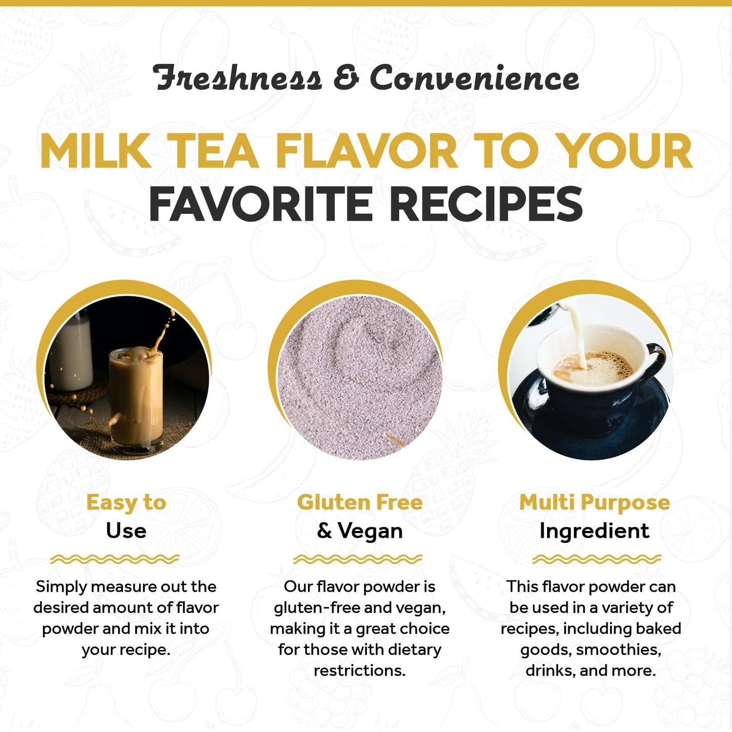 Fanale Premium Milk Tea Flavoring Powder | Perfect For Baking, Smoothies, Desserts And Drinks | Instant Flavoring Powder For Bob