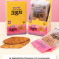 K Food Korean Food Flat Croissant Himalayan Pink Salt, Crispy And Buttery Dessert Bites, Only 102 Calories, Perfect For School L