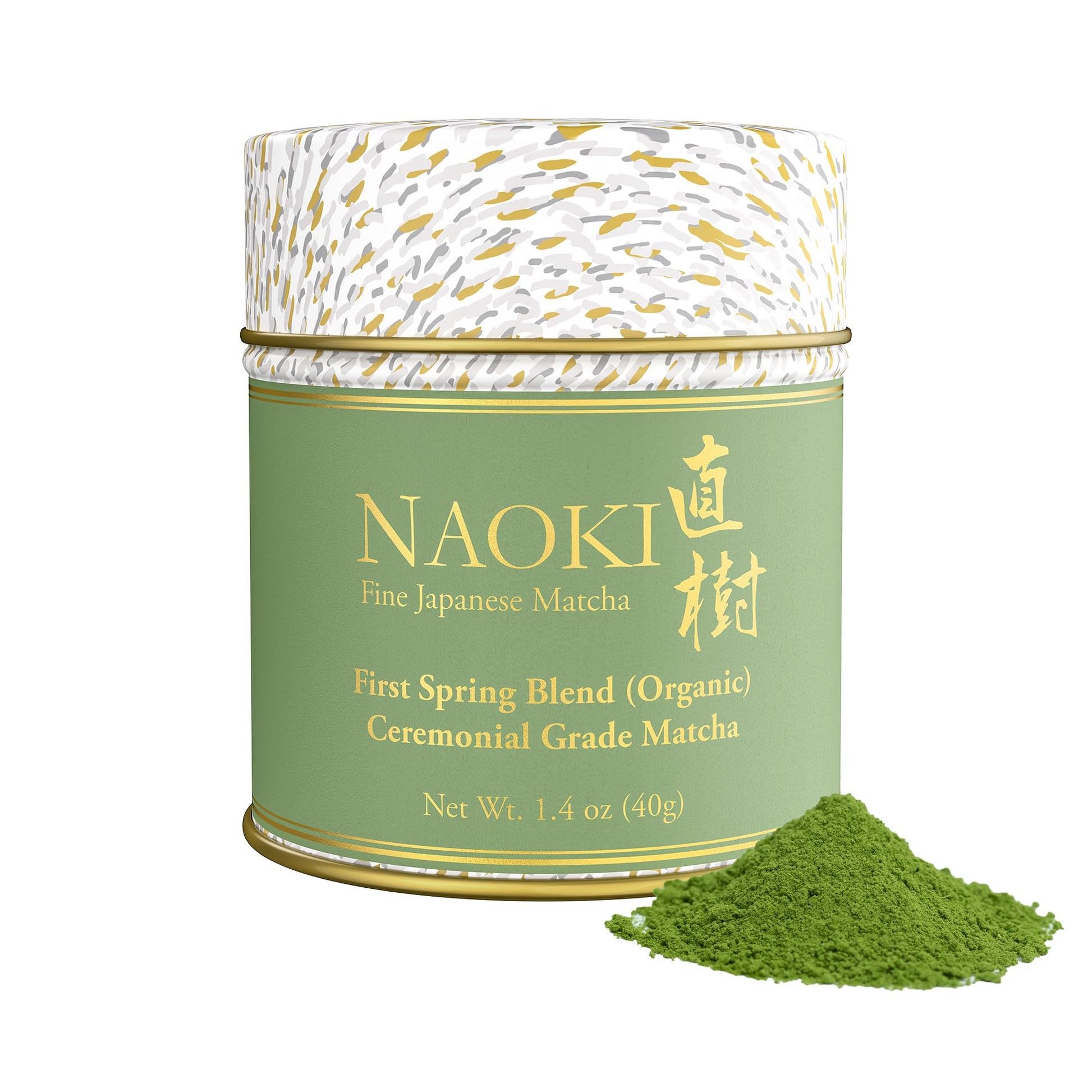 Naoki Matcha Organic Ceremonial Grade Matcha Green Tea Powder, 40g (1.4oz), Authentic Japanese First Harvest, Model SUVELAM