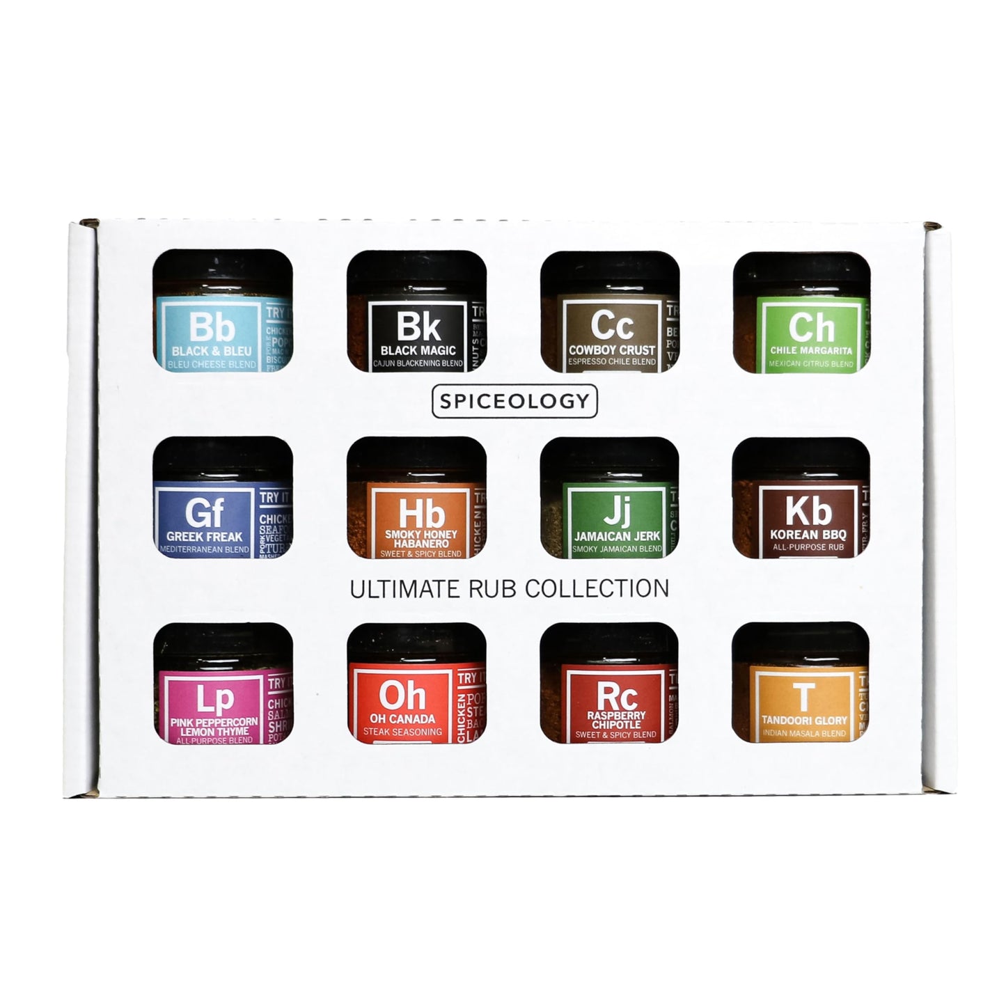 Spiceology Ultimate Rub Collection - 12 Gourmet Spices Set for Grilling & BBQ