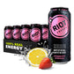 RIOT Clean Energy Drink, Strawberry Lemonade, Zero Artificial Anything, No Sucralose, Made with Real Fruit, No Sugar Added, Ener