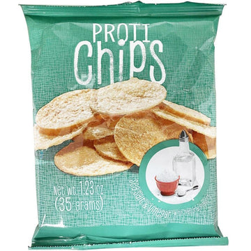 Protiwise Sea Salt & Vinegar Protein Chips | High Protein 14G, High Fiber | Gluten-Free, Low Calorie, Low Carb Snack | Guilt-Free Healthy Snacks | 7/Bags
