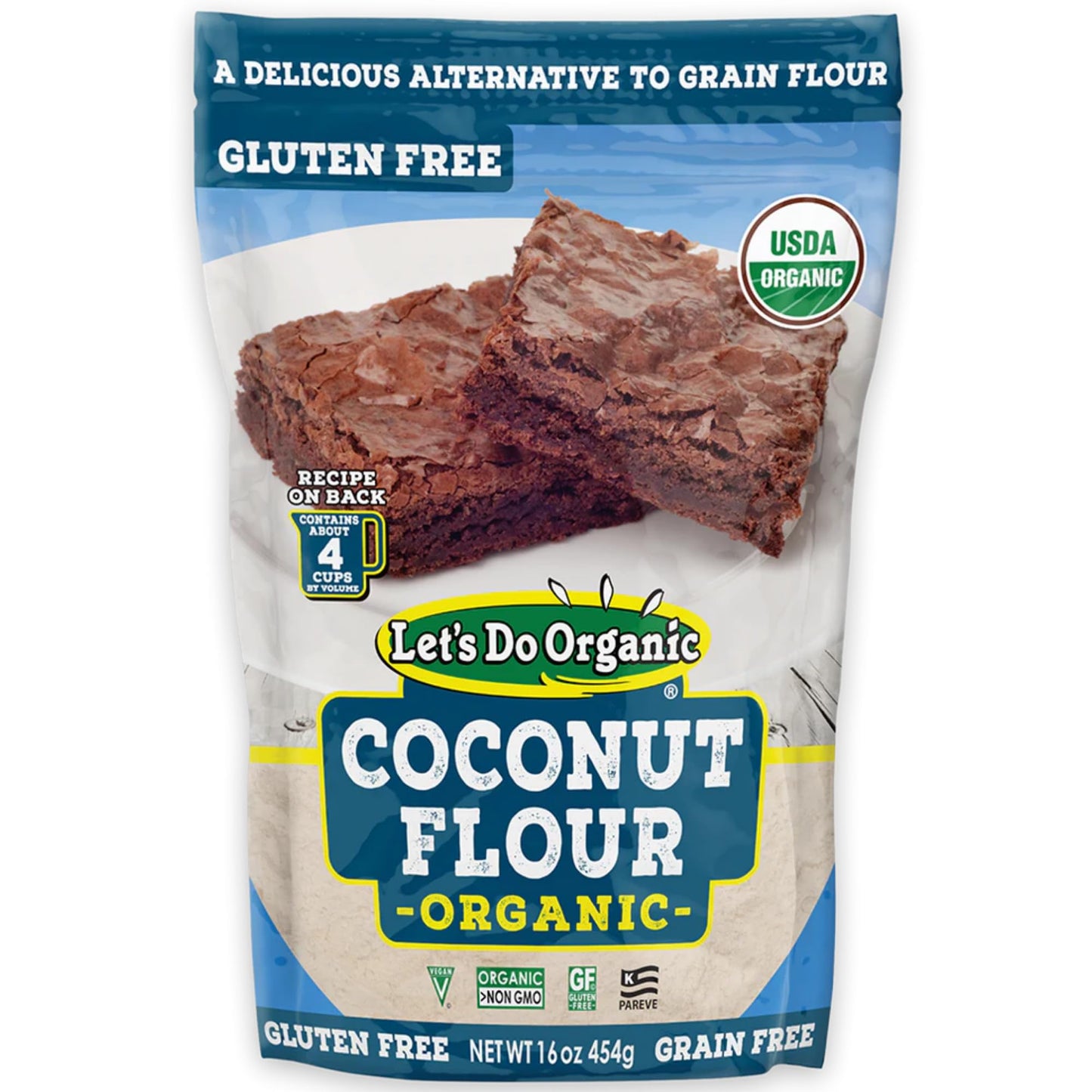 Let'S Do Organic Coconut Flour  For Baking, Wheat Flour Alternative, High In Fiber & Protein, Gluten Free, Non-Gmo Project Verif